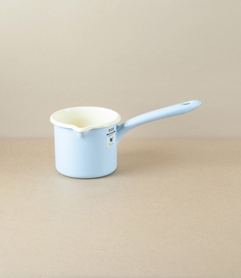 Austrian enamel milk pan 0.5l, blue