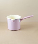 Austrian Enamel Milk Pan 1l, Pink