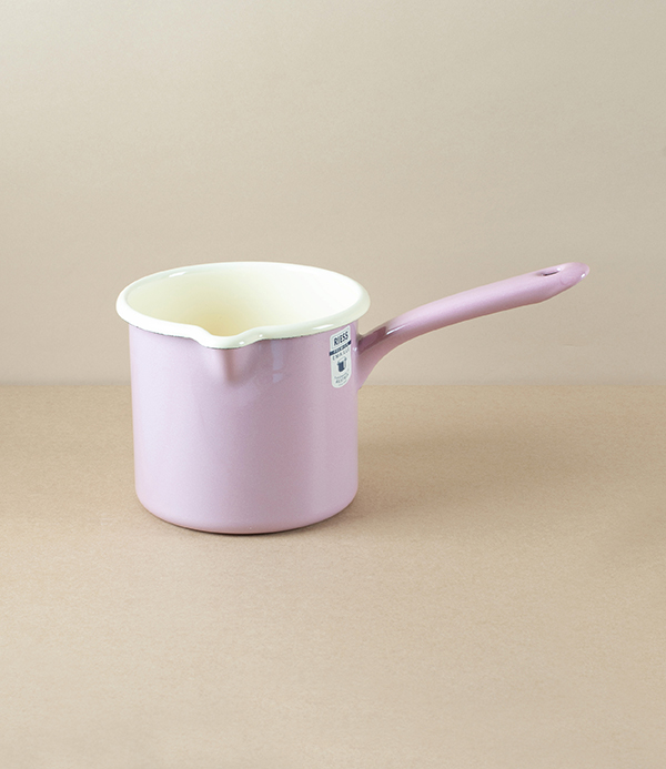 Austrian Enamel Milk Pan 1l, Pink