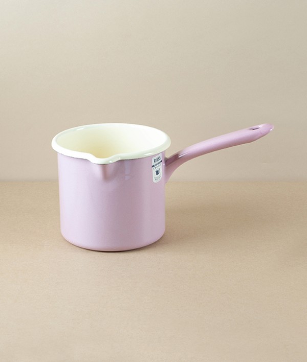 Austrian Enamel Milk Pan 1l, Pink