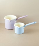 Austrian Enamel Milk Pan 1l, Pink