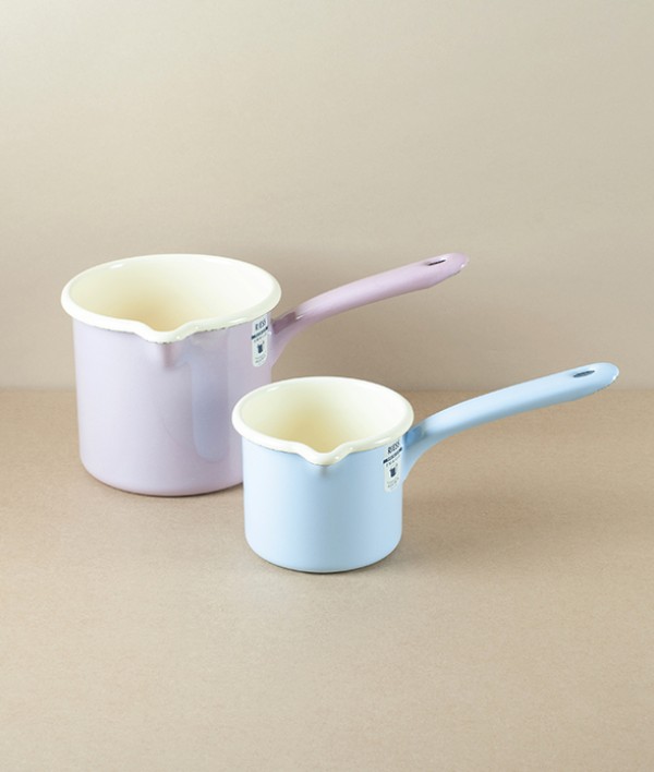 Austrian Enamel Milk Pan 1l, Pink