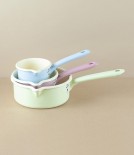 Austrian Enamel Saucepan, Pistachio, 1 litre