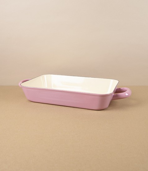Austrian Enamel Roasting Pan, Rose, Small