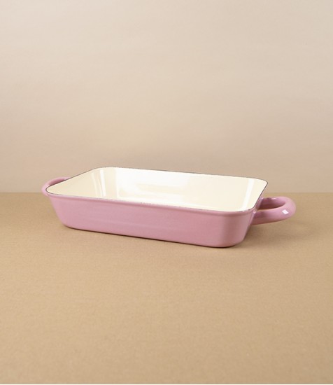 Austrian Enamel Roasting Pan, Rose, Small