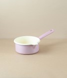 Austrian Enamel Saucepan, Pink, 0.5 litre