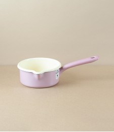 Austrian Enamel Saucepan, Pink, 0.5 litre