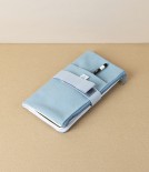 Yamamoto Paper ‘Ro-Biki’ Canvas Notebook Cover & Utility Case, Sea Blue