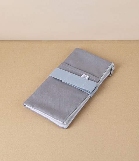 Yamamoto Paper ‘Ro-Biki’ Canvas Notebook Cover & Utility Case, Cool Grey