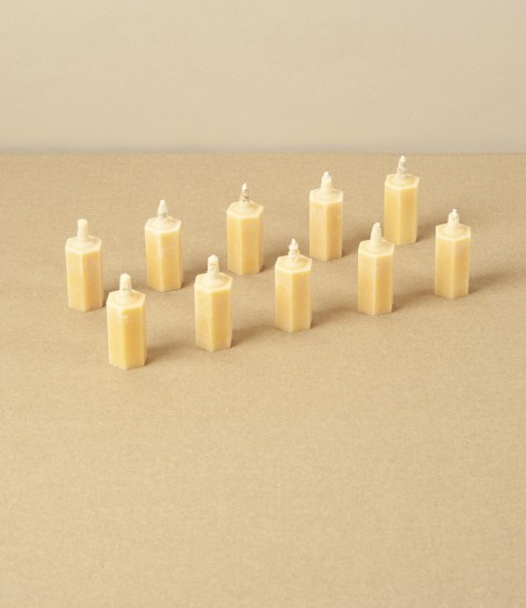 Japanese Hexagonal Rice Bran Wax Candles, 'Rockaku'