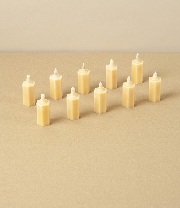 Japanese Hexagonal Rice Bran Wax Candles, 'Rockaku'