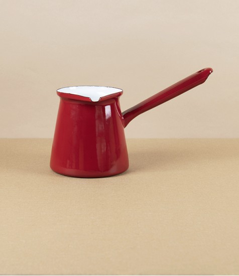 Romanian Enamel Briki or Ibrik, 0.5l, Bordeaux
