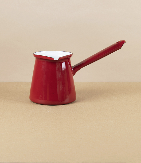 Romanian Enamel Briki or Ibrik, 0.5l, Bordeaux