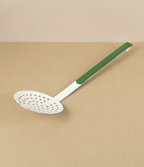 Romanian Enamel Skimmer, Cream & Green