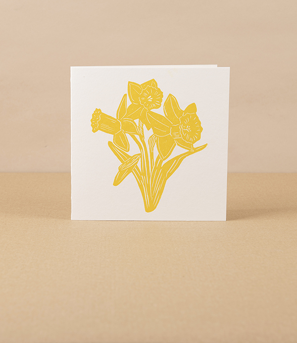 Linocut Greetings Cards, Set of 4, ‘Spring’