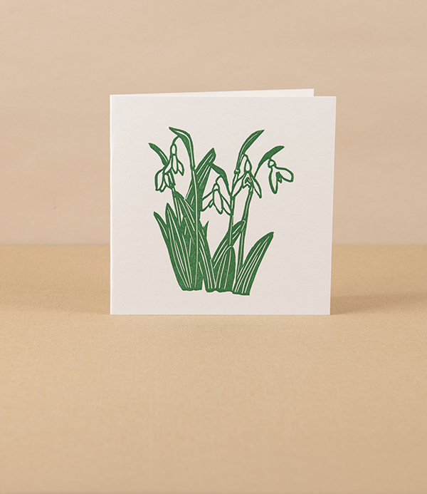 Linocut Greetings Cards, Set of 4, ‘Spring’