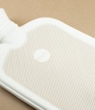 Natural Rubber Hot Water Bottle, Cream