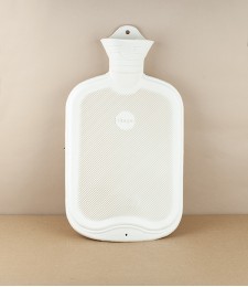 Natural Rubber Hot Water Bottle, Cream