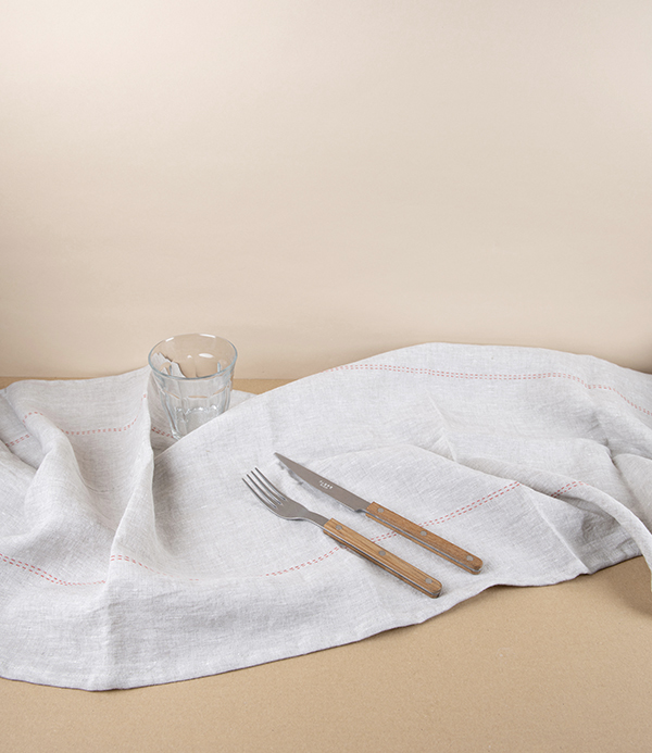 French Linen Table Runner, Rythmo