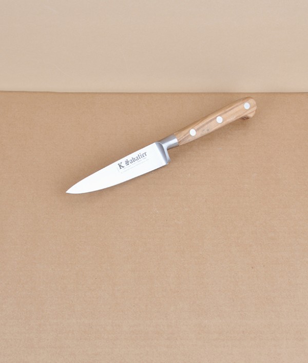 Sabatier K Olive Wood Paring Knife, 4", Carbon Steel