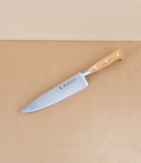 Sabatier K Olive Wood Chef's Knife, 6", Carbon Steel