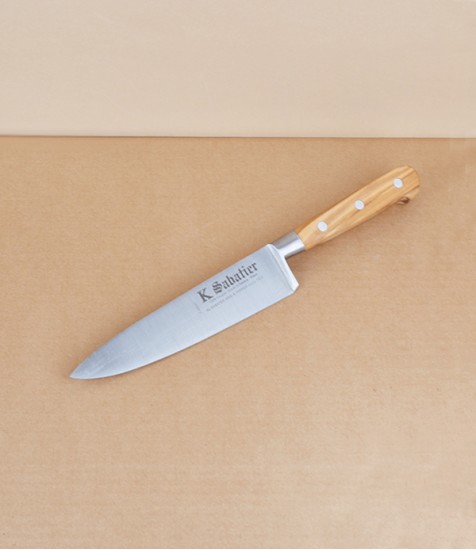 Sabatier K Olive Wood Chef's Knife, 6", Carbon Steel