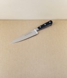Sabatier K Knife Set with Roll, Black Handle, Stainless Steel