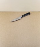 Sabatier K Knife Set with Roll, Black Handle, Stainless Steel