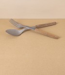 French Teak Handled Serving Set, 26cm