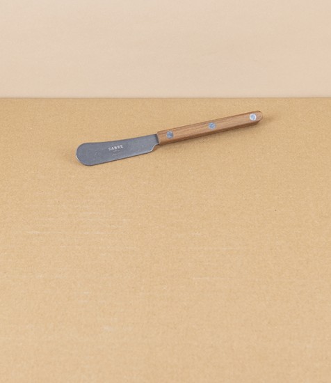 French Teak Handled Butter Spreader, 14cm