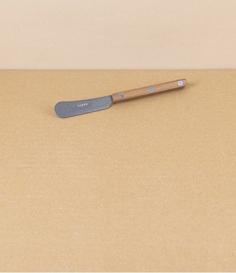 French Teak Handled Butter Spreader, 14cm
