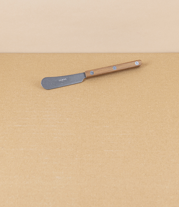 French Teak Handled Butter Spreader, 14cm