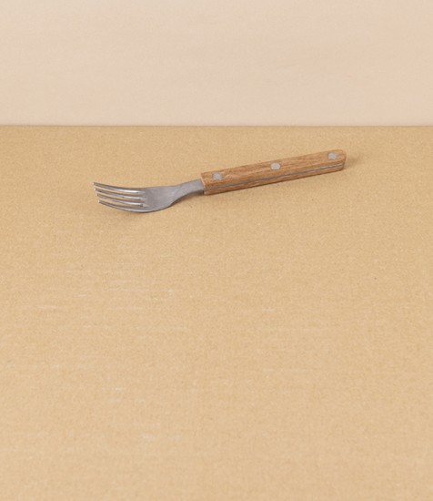 French Teak Handled Cake Fork