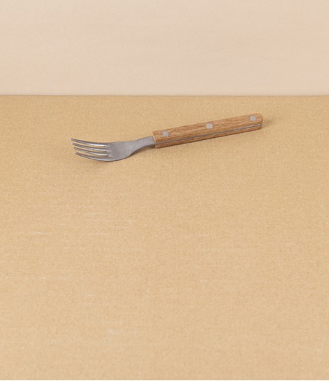 French Teak Handled Cake Fork