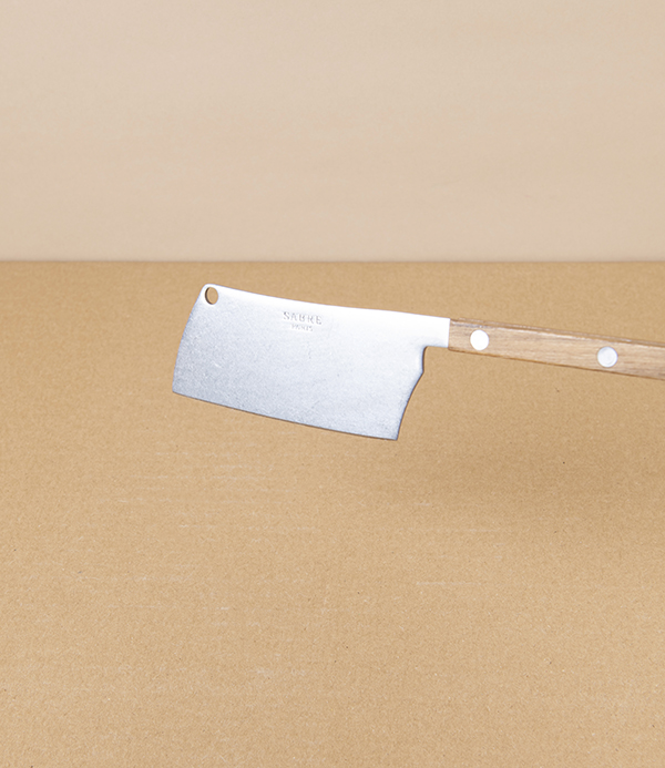 French Teak-Handled Cheese Cleaver