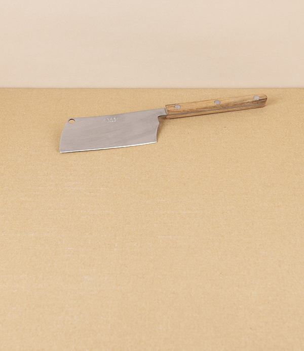 French Teak-Handled Cheese Cleaver