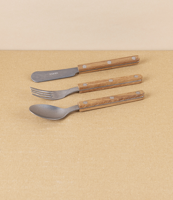 French Teak Handled Tea Spoon, 16cm