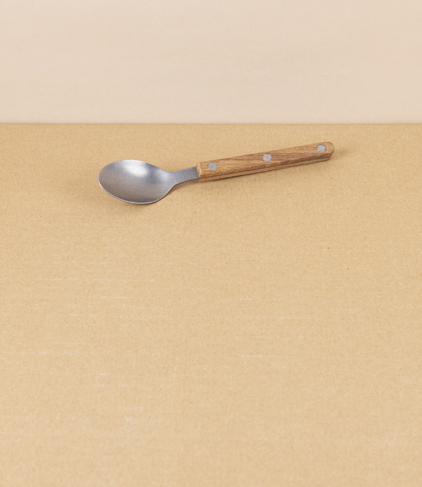 French Teak Handled Tea Spoon, 16cm