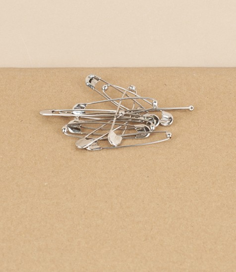 French ball-sprung safety pins, size 3 (44mm)