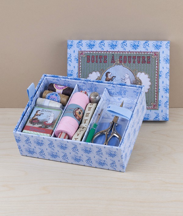 Maison Sajou Sewing Box, Cats & Dogs 