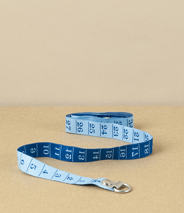Sajou French Jacquard Ribbon Tape Measure, Blue