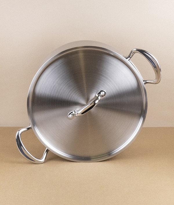 English Stainless Steel Tri-ply Casserole Pan, 5l