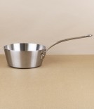 English Stainless Steel Tri-ply Tapered Milk Pan