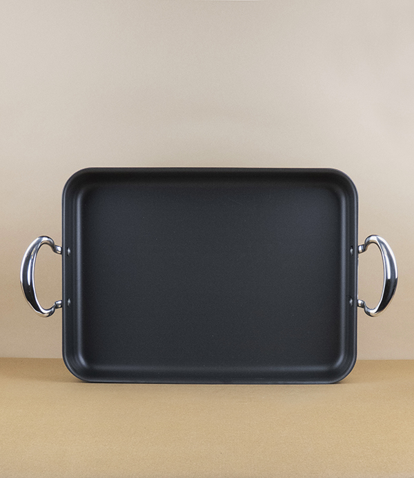 English Hard Anodised Roasting Tray with Handles
