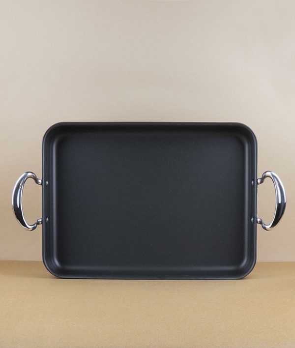 English Hard Anodised Roasting Tray with Handles