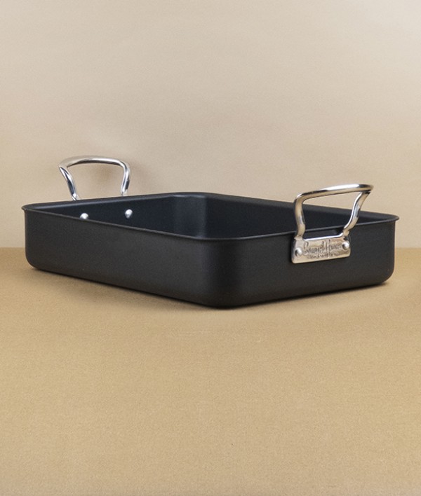 English Hard Anodised Roasting Tray with Handles