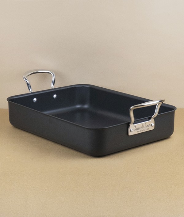 English Hard Anodised Roasting Tray with Handles