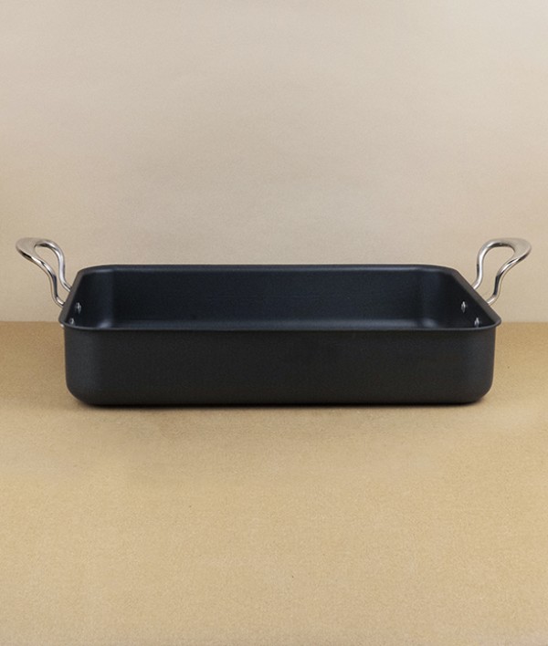 English Hard Anodised Roasting Tray with Handles