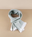 Washi Paper & Cotton Woven Gauze Summer Scarf, Khaki