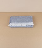 Washi Paper & Cotton Woven Gauze Summer Scarf, Navy